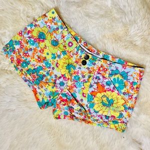 O’Neill mini shorts with retro flower print